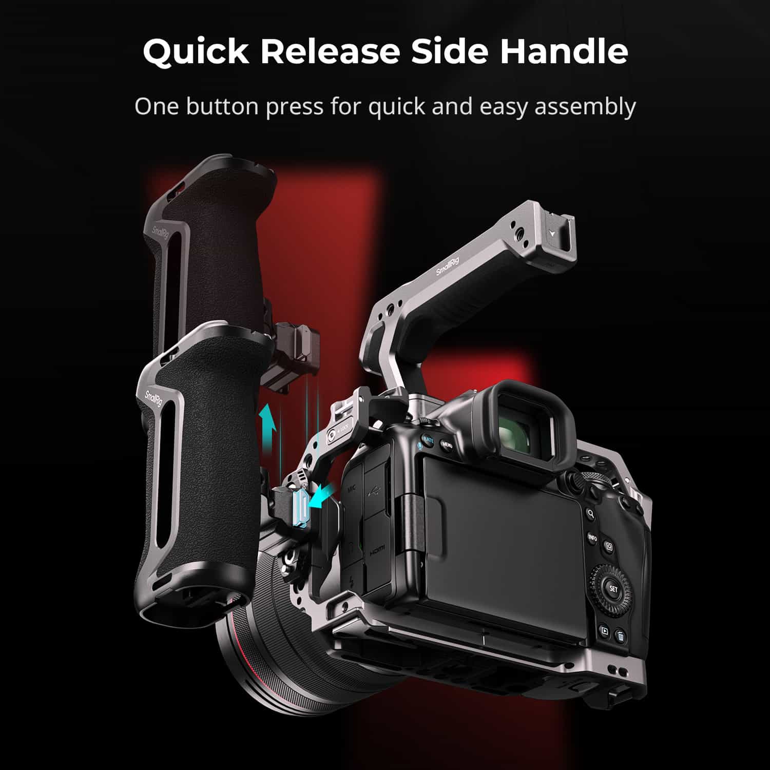 Smallrig (5633) HawkLock H21 Quick Release Side Handle with NATO Rail 3