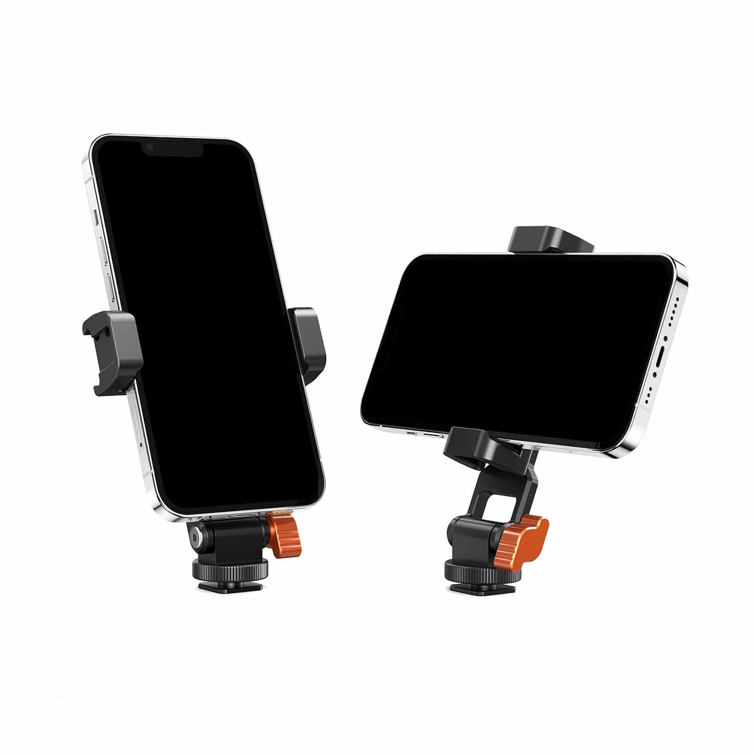 K&F Concept (KF31.094) Metal Phone Tripod Mount, Universal Smartphone Stand with 2 Cold Shoe Mount 2