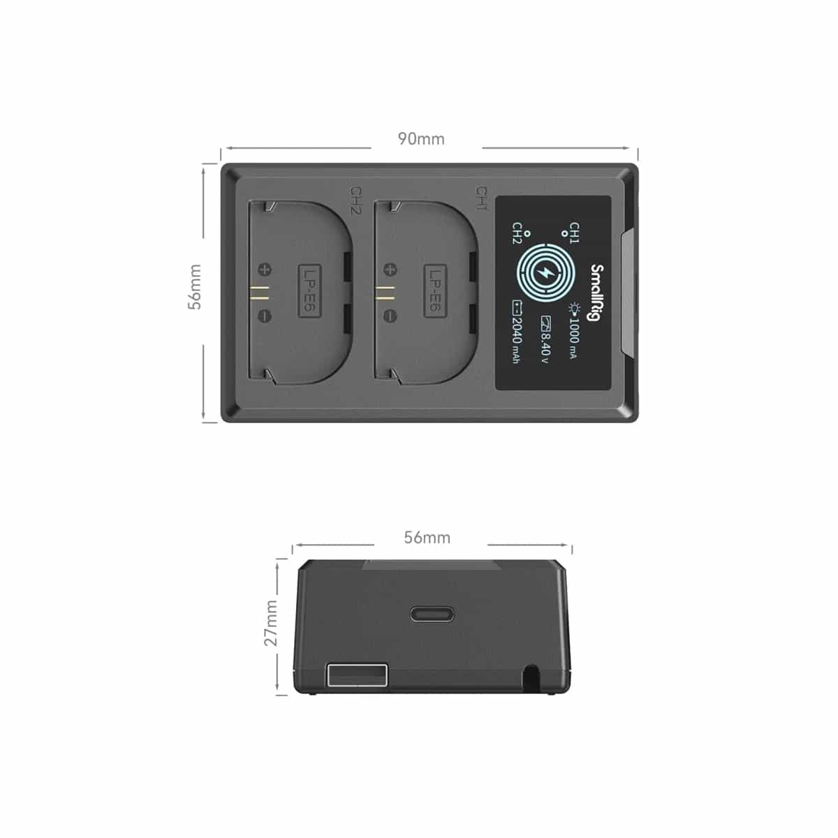 Smallrig (4084) Canon LP-E6NH Dual Battery Charger 3