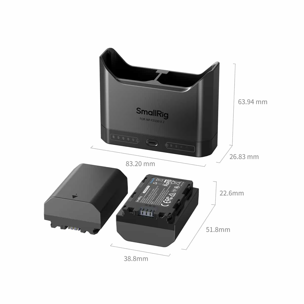 SmallRig (5483) Camera Battery and Charging Kit for NP-FZ100 3