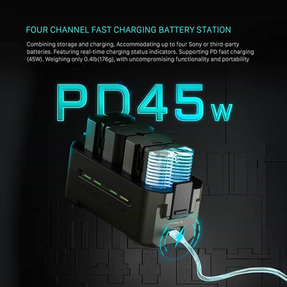 Tilta Portable Charging Station for Sony NP-FZ100 Batteries 4