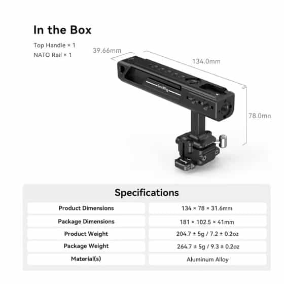 Smallrig (4175) NATO Snap-lock Top Handle 7