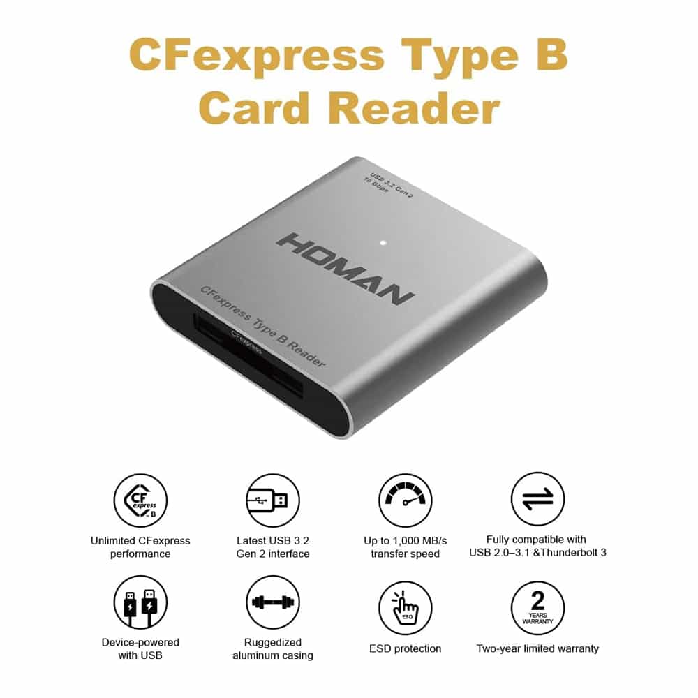 Homan CF Express Type B 10 Gbps Card Reader 2
