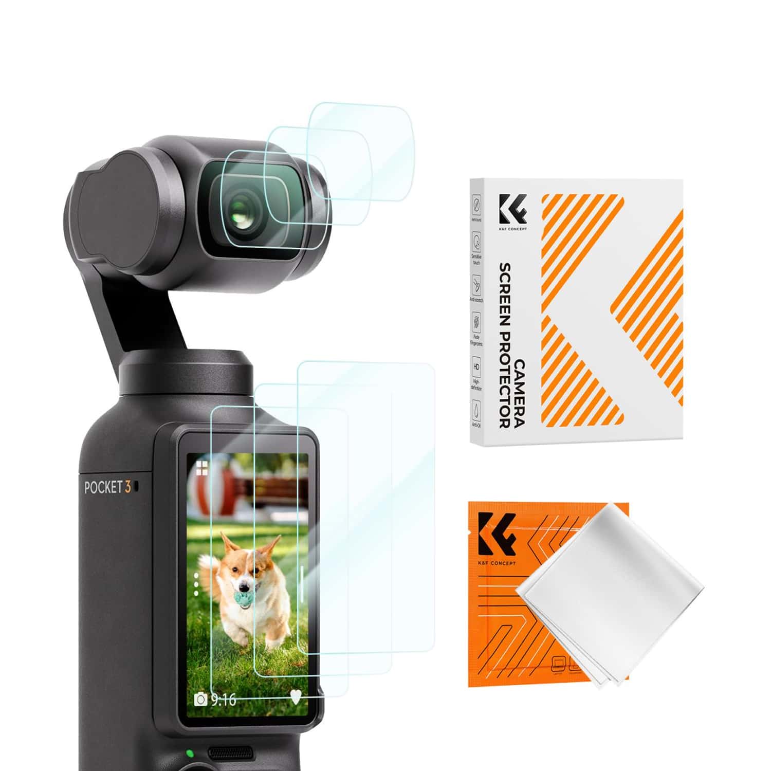K&F Concept (SKU.2231) Screen Protector for DJI Osmo Pocket 3
