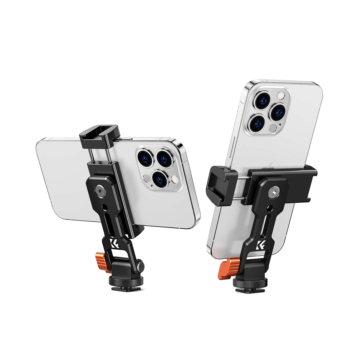 K&F Concept (KF31.094) Metal Phone Tripod Mount, Universal Smartphone Stand with 2 Cold Shoe Mount
