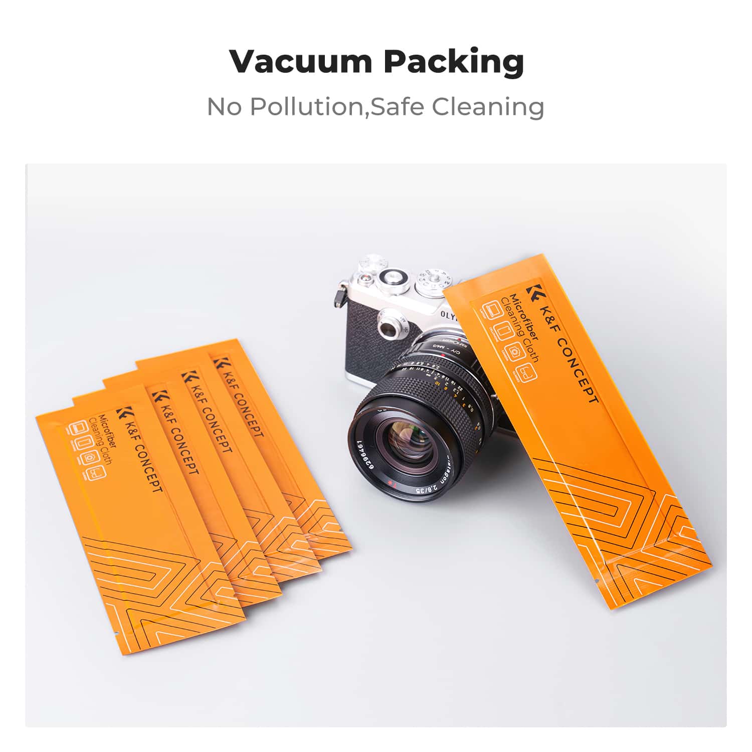 K&F Concept 10 Piece Pack Microfiber Cleaning Cloth Dust-Free White for Glass, Lenses, Phones, Screens 15*15cm view 2