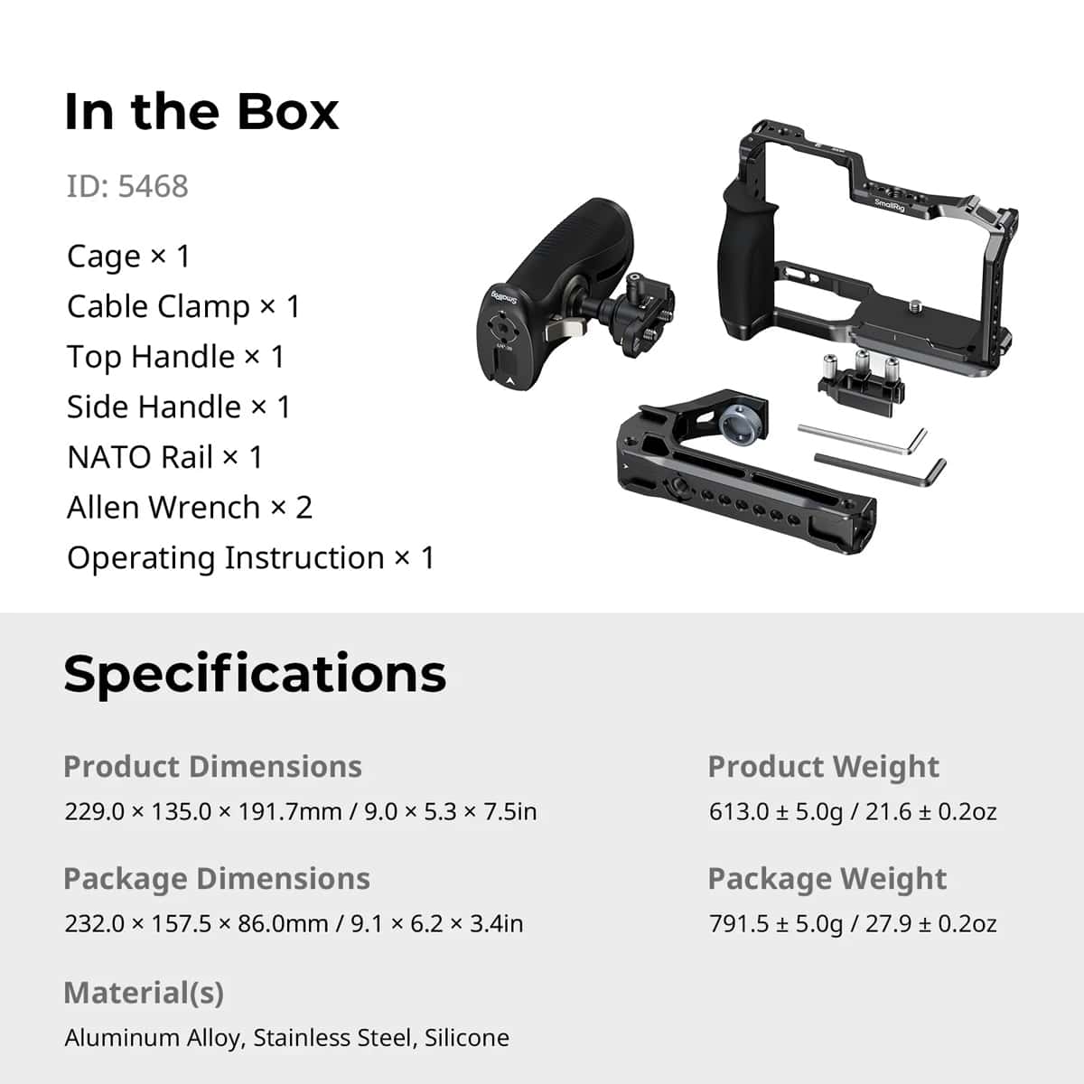 Smallrig (5468) Advance Cage Kit for Nikon ZR with Top and Side Handles view 9