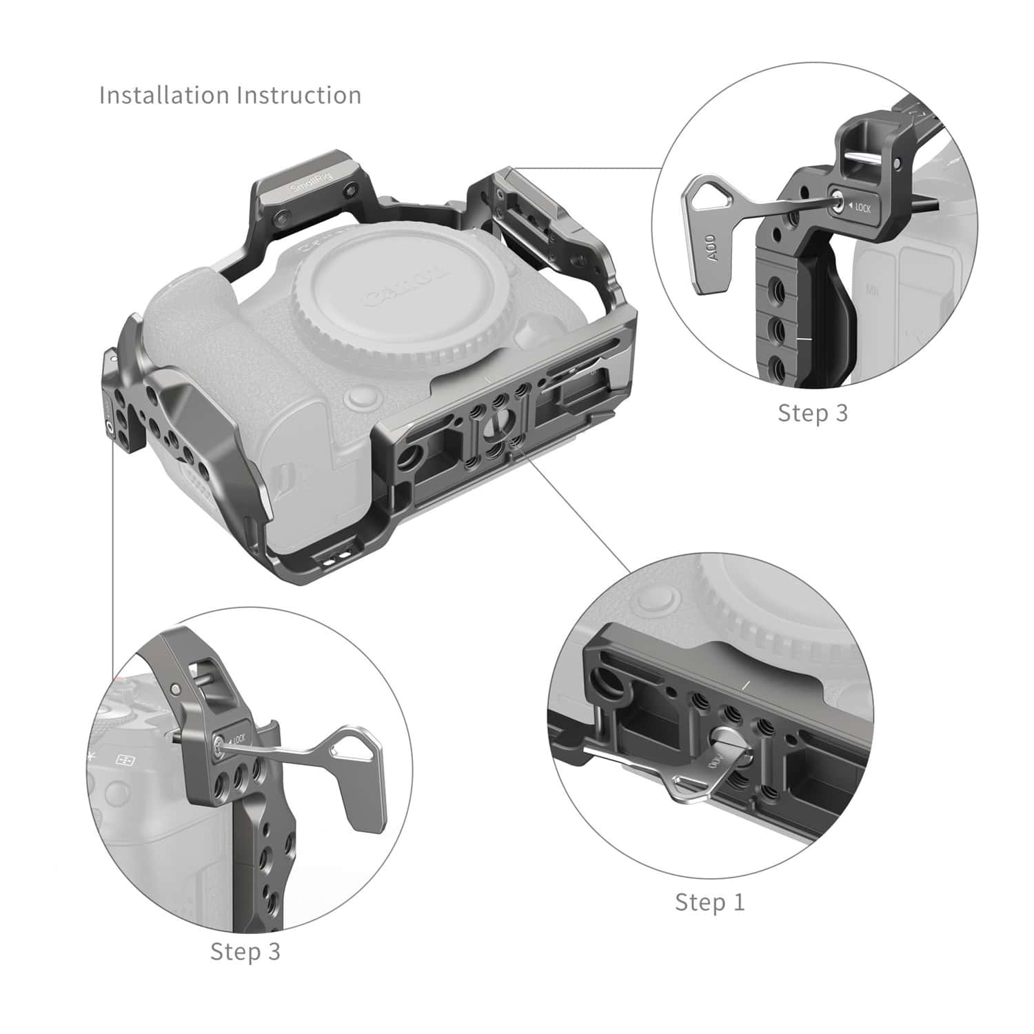 Smallrig (4977) HawkLock Quick Release Cage for Canon EOS R5 Mark II view 3