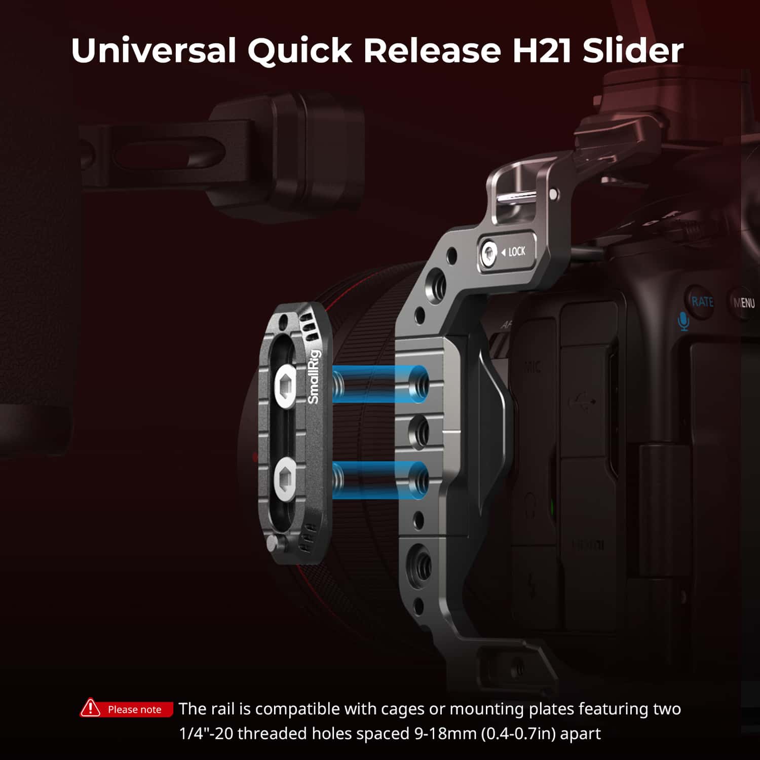 Smallrig (5633) HawkLock H21 Quick Release Side Handle with NATO Rail view 6