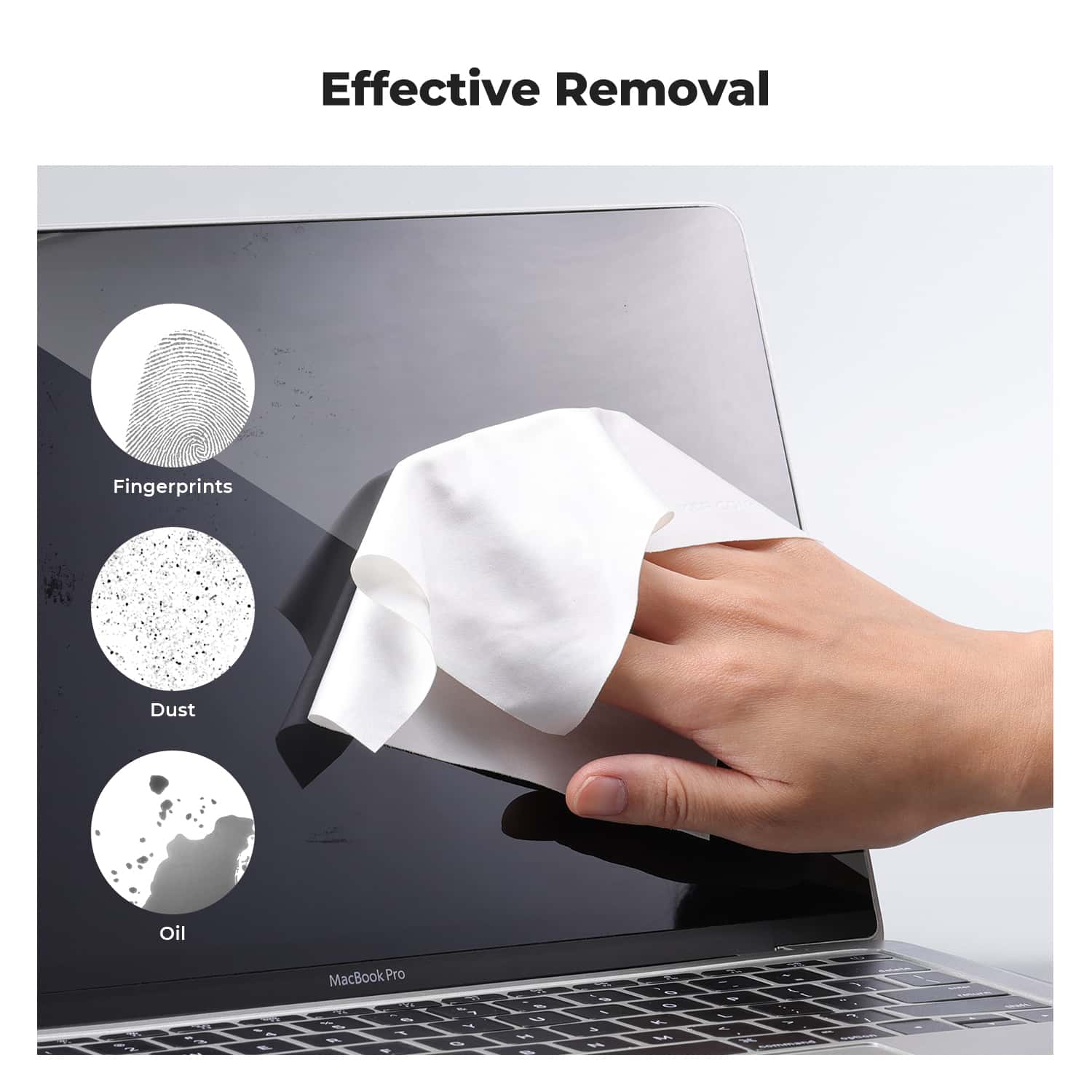 K&F Concept 10 Piece Pack Microfiber Cleaning Cloth Dust-Free White for Glass, Lenses, Phones, Screens 15*15cm view 3