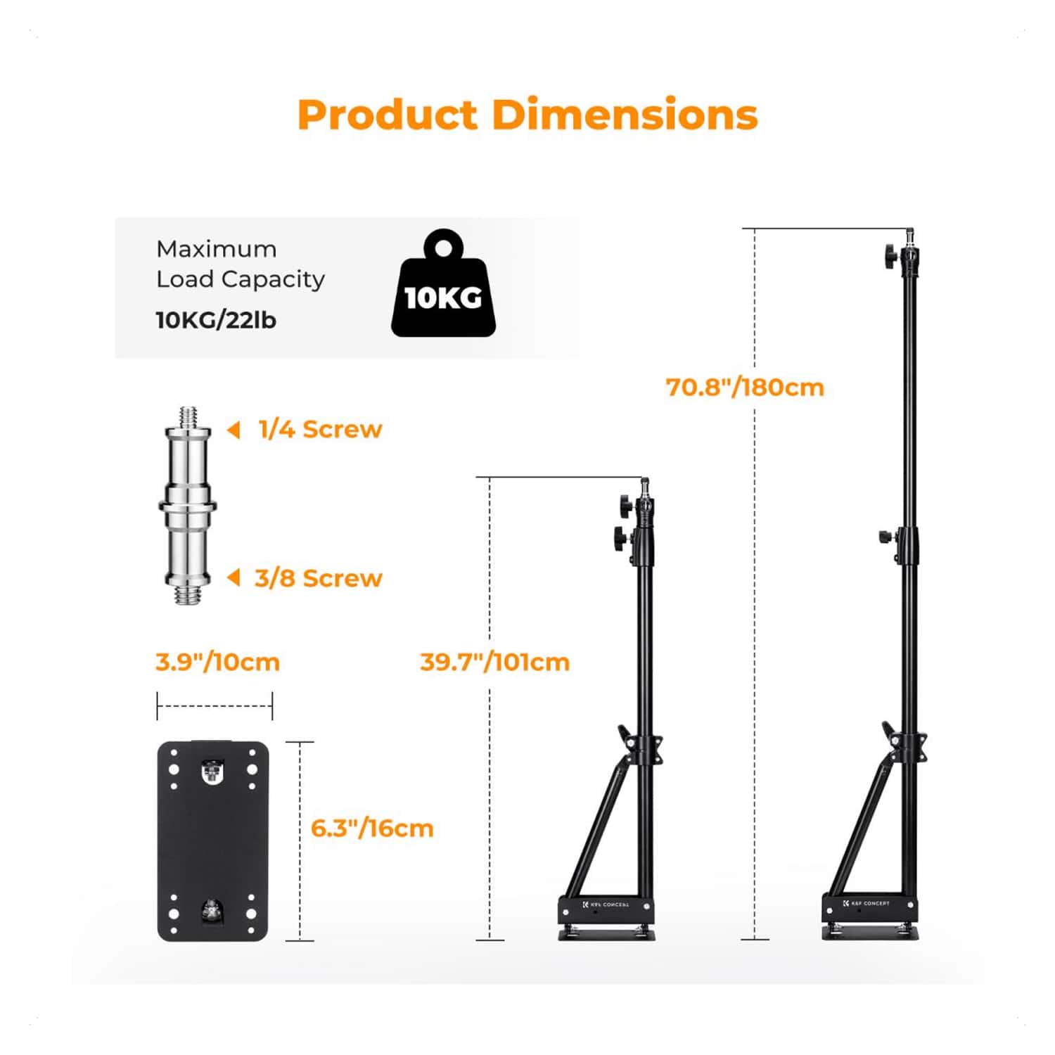 K&F Concept (KF34.049) Wall-Mounted Triangle Boom Arm view 4