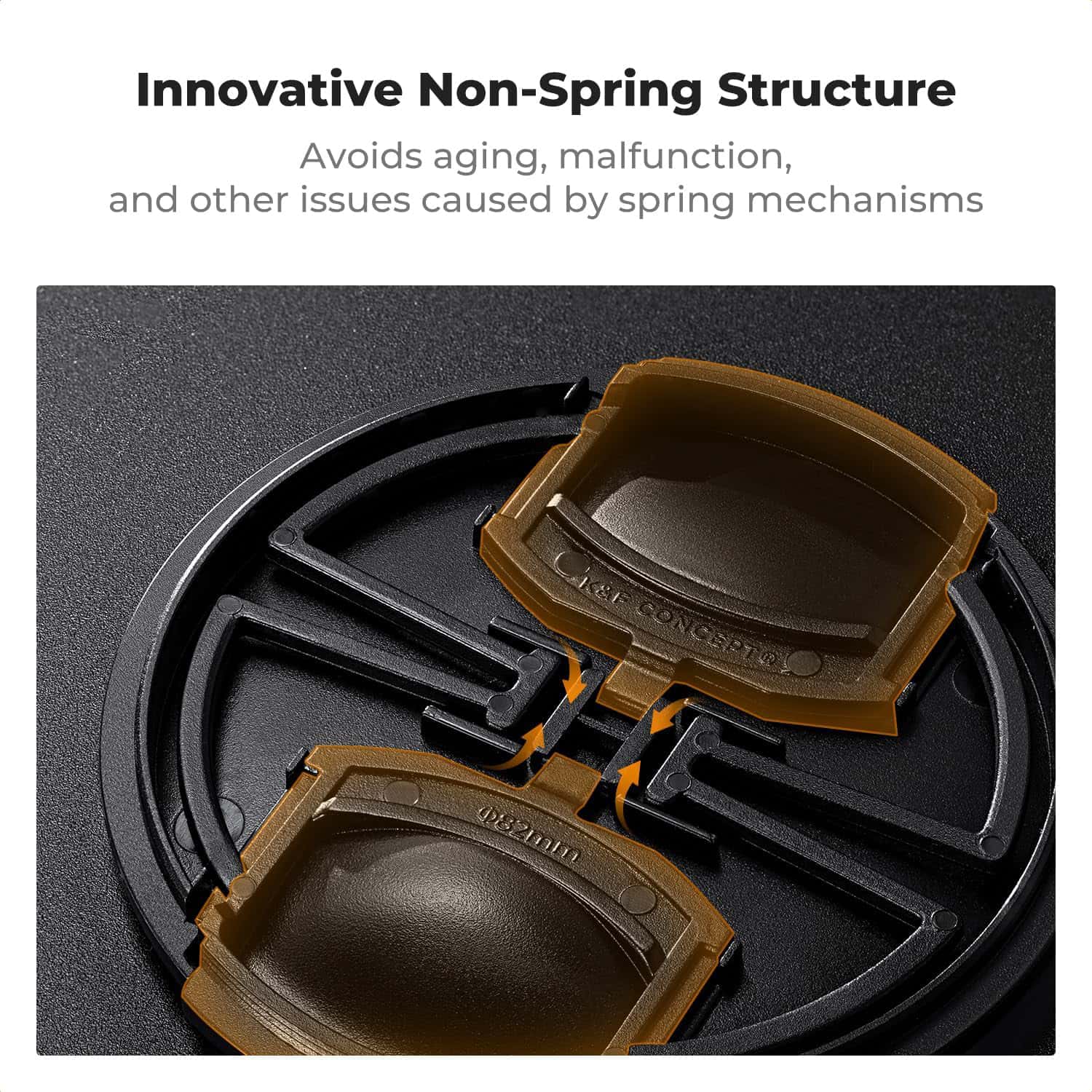 K&F Concept Lens Cap Cover 4-in-1 Center Pinch Lens Cover + Anti-Loss Keeper Leash + Microfiber Cleaning Cloth Kits Filter view 4