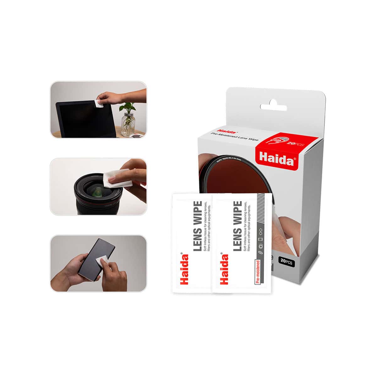Haida Pre-Moistened Lens Wipe (20 pcs) view 3