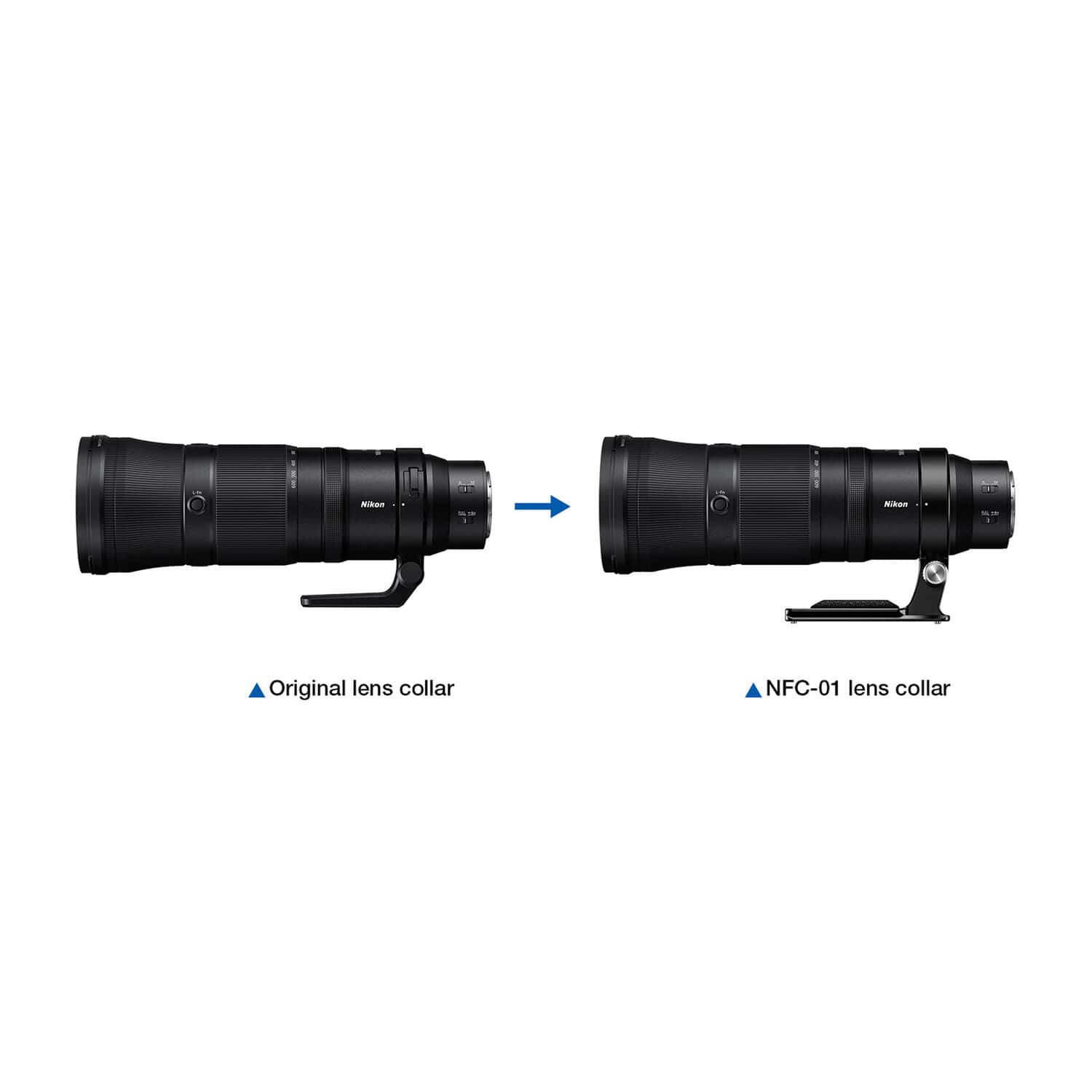 Leofoto NFC-01 Nikon 180-600MM F5.6-6.3 Arca-Swiss Tripod Collar view 2