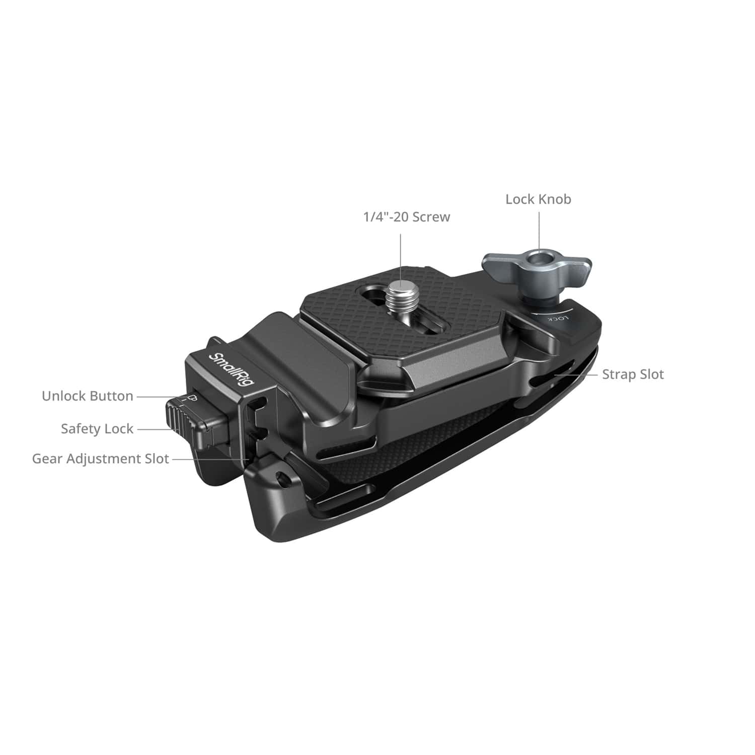 Smallrig (5053) Camera Clip with Quick Release Mount Plate Kit view 8