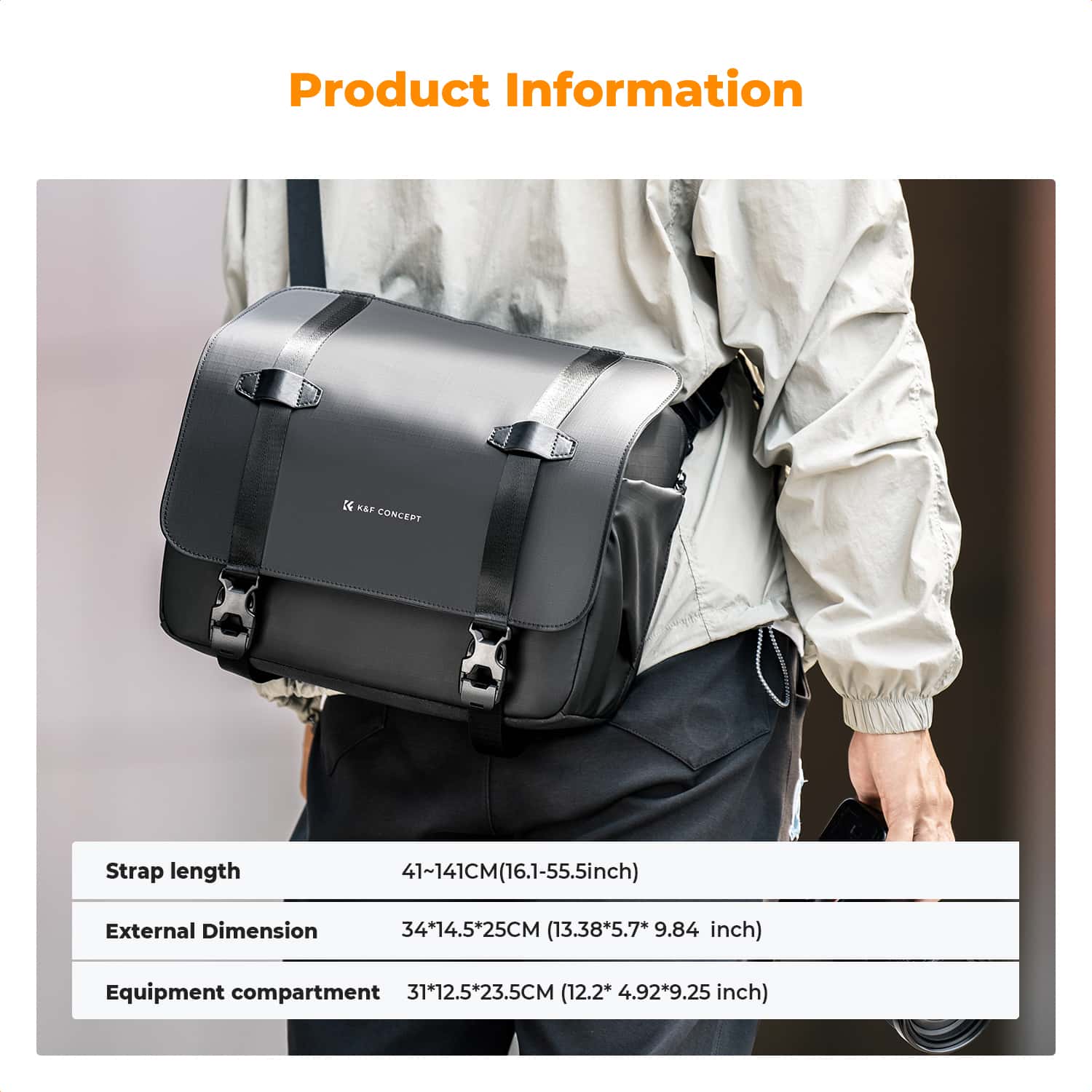 K&F Concept (KF13.163) 10L Camera Cross Body Sling Bag view 8