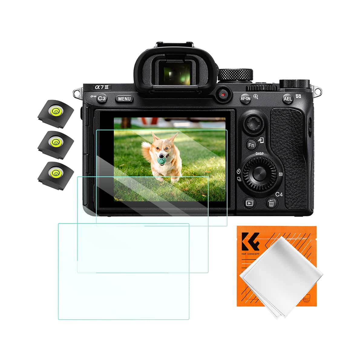 K&F Concept (SKU.2194) 3 Piece Pack Screen Protector for Sony A9, A7III, A7R II, 7II, 7S II, A9II, A7R III, A1, RX1R, RX1, RX10IV, A7C , A7S III, A7R IV, RX10 III, RX10 II, RX10, RX100 V, RX100 VA, RX100 IV, RX100II, RX100