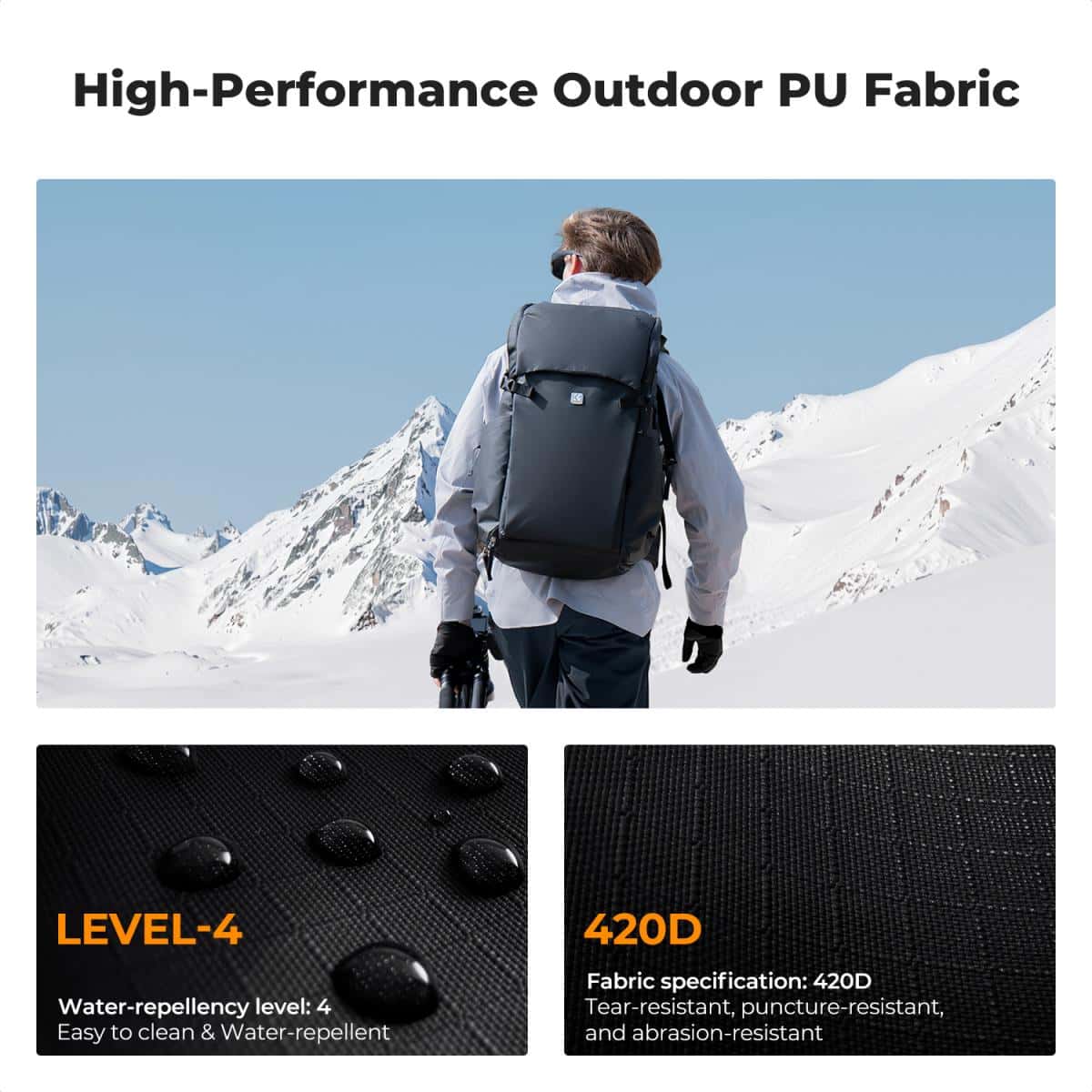 K&F Concept 30L Outdoor Adventure Camera Backpack (KF13.206V1) view 3