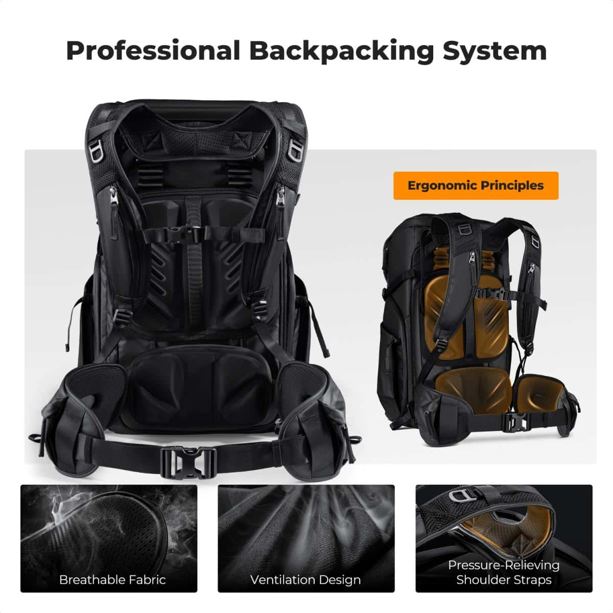 K&F Concept 30L Outdoor Adventure Camera Backpack (KF13.206V1) view 4