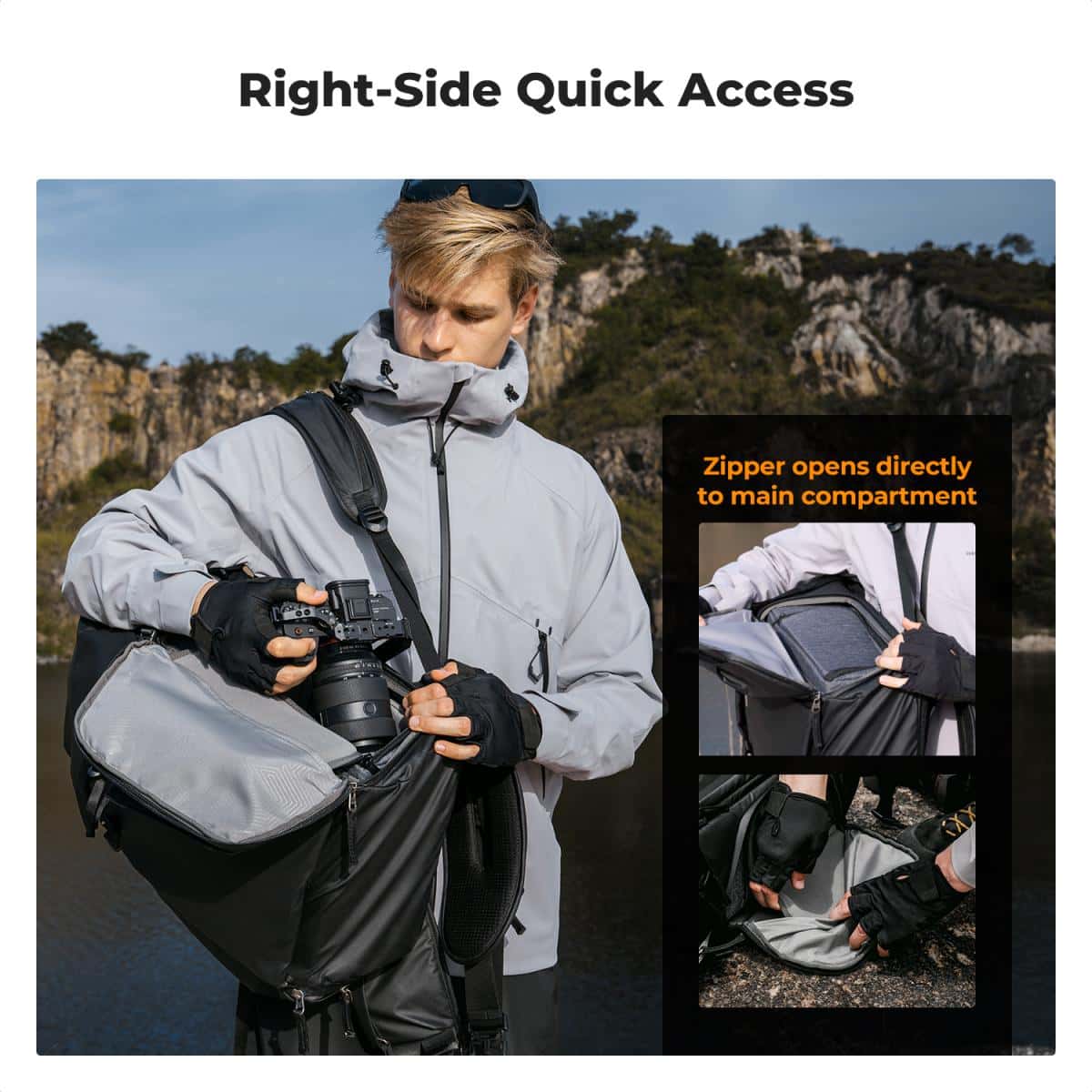 K&F Concept 30L Outdoor Adventure Camera Backpack (KF13.206V1) view 6