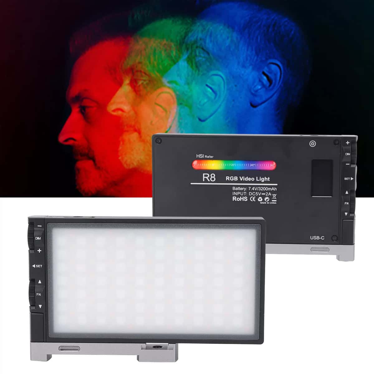 Altson R8 12W RGB LED Video Light view 6