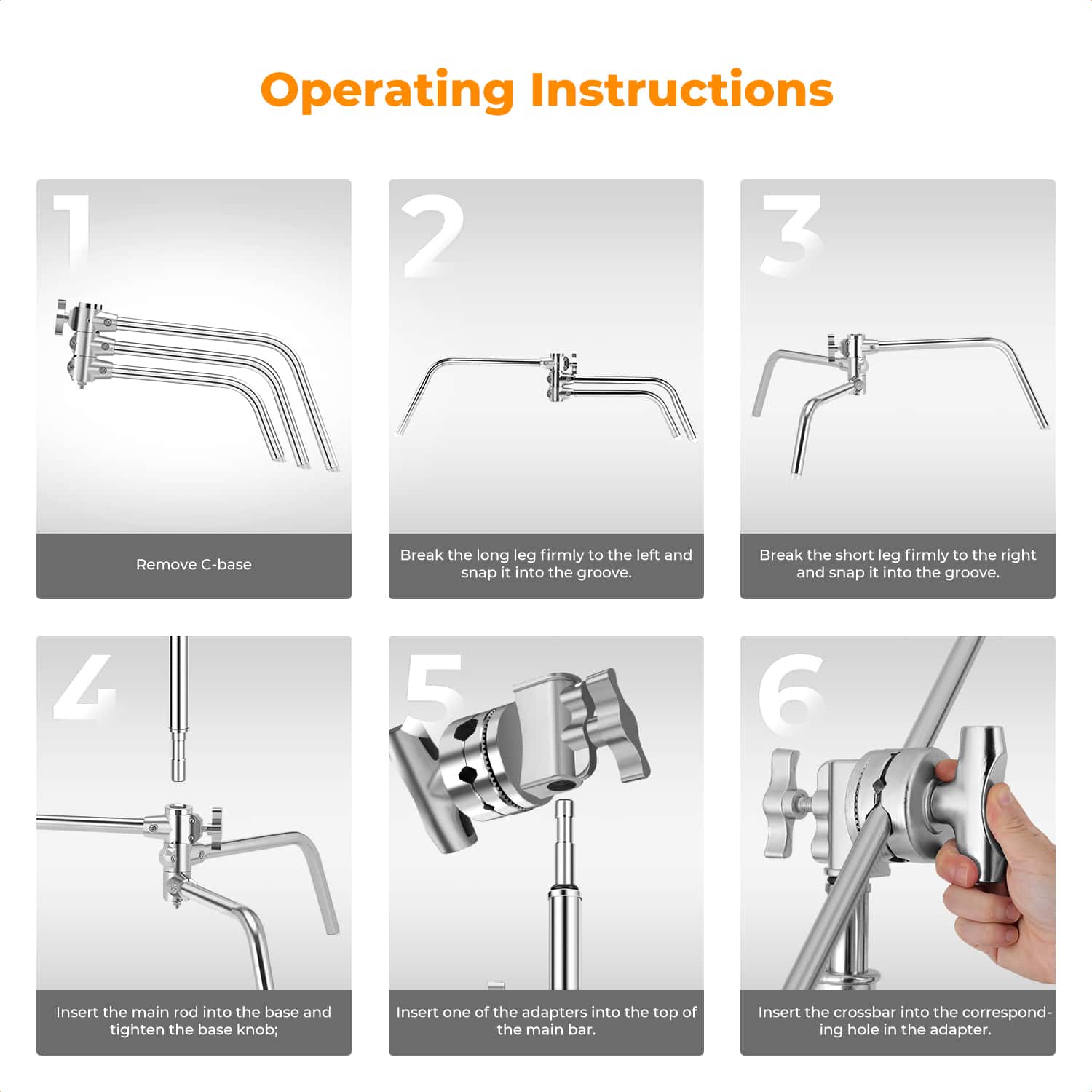 K&F Concept (KF34.037) Heavy Duty C Stand view 3