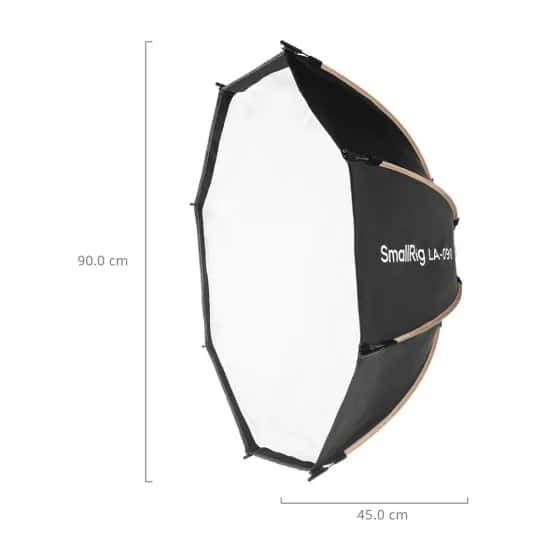 Smallrig (4633) LA-O90 Octagonal Softbox - Fabric Grid, Removeable Diffusers, Wide Compatibility view 4