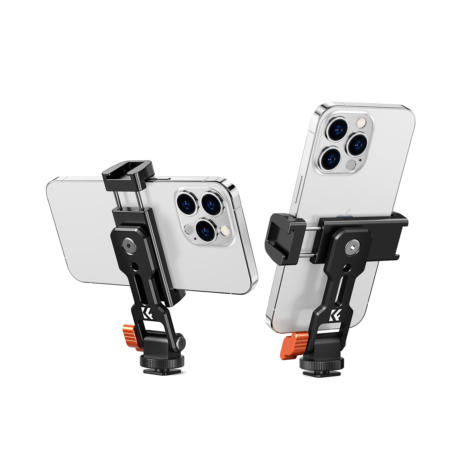 K&F Concept (KF31.094) Metal Phone Tripod Mount, Universal Smartphone Stand with 2 Cold Shoe Mount