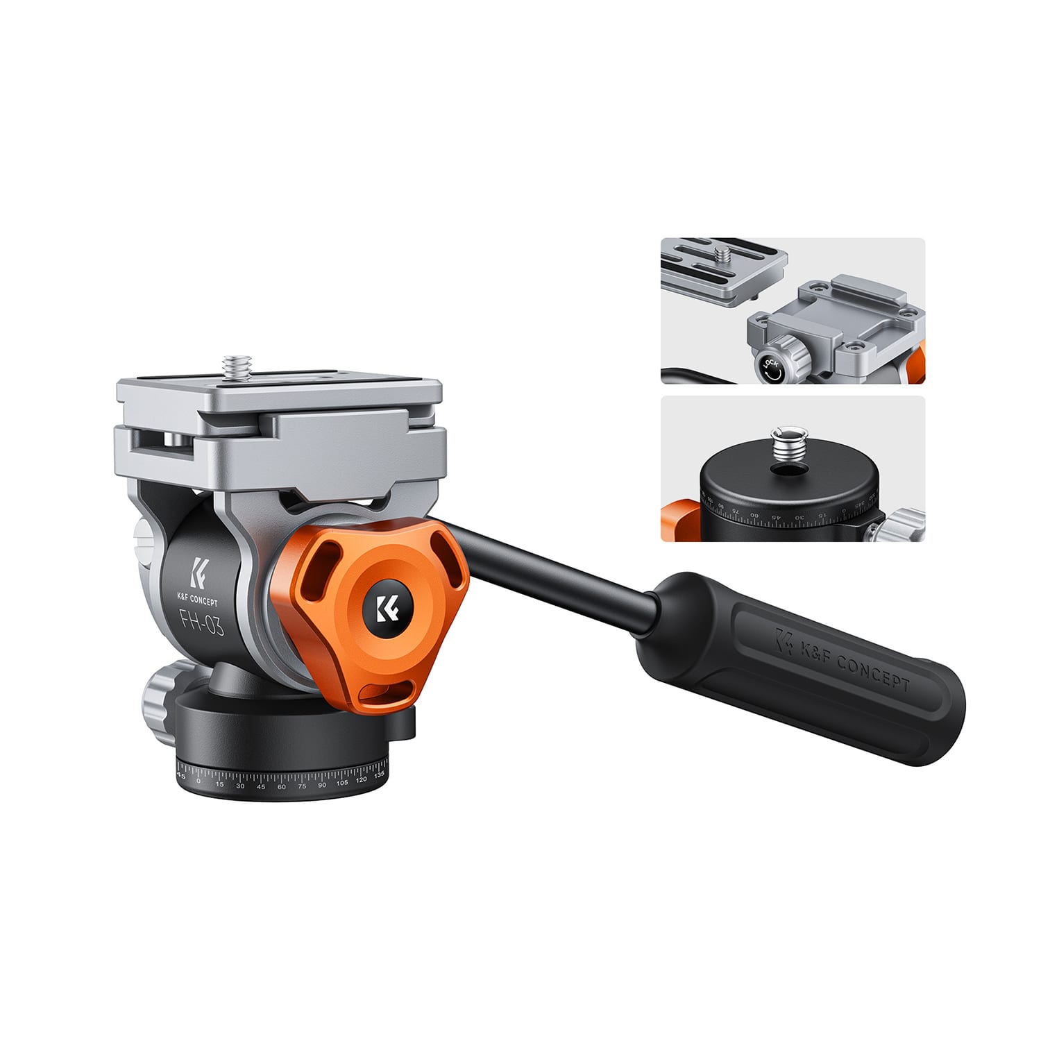 K&F Concept (KF31.087) Video Fluid Head Tripod Head 1