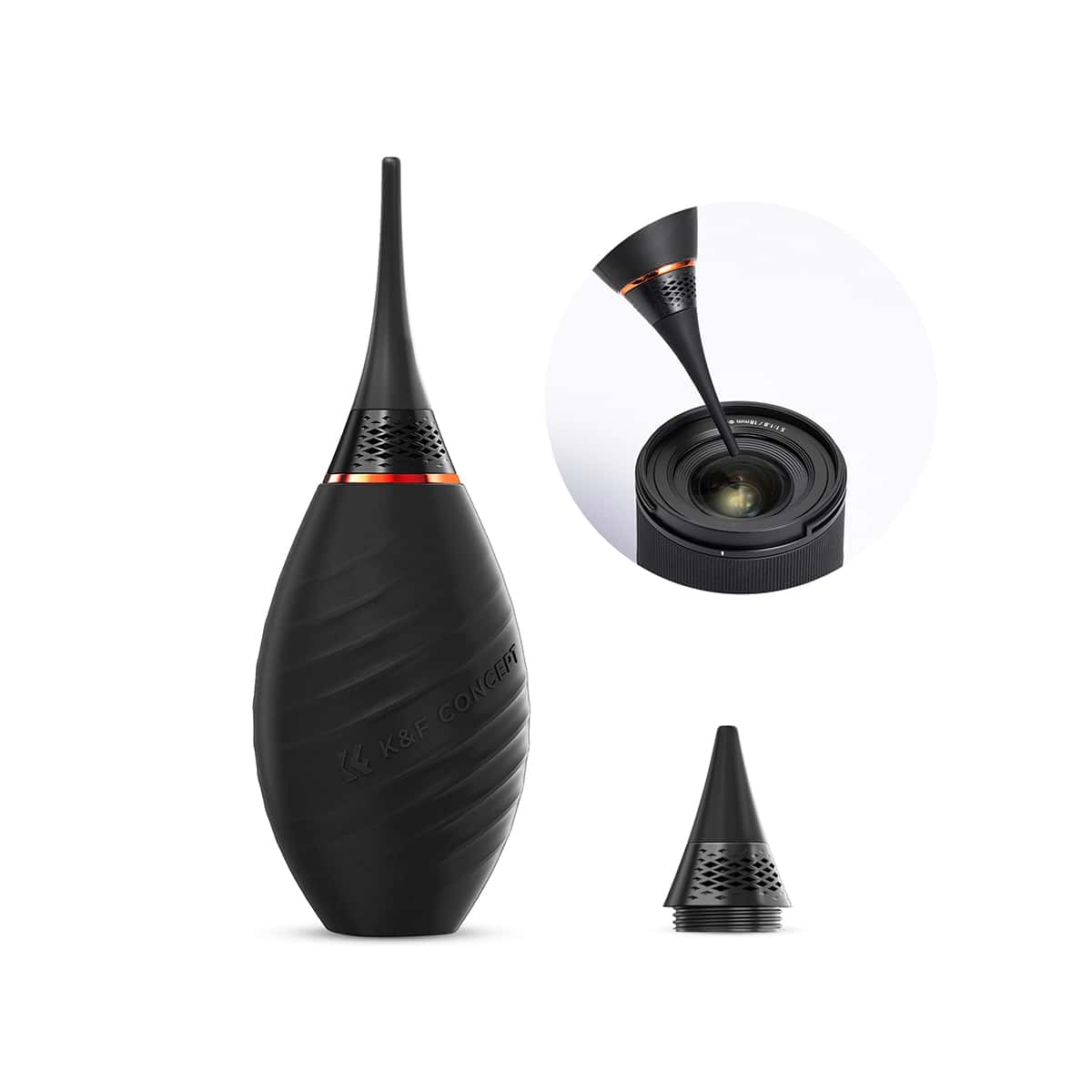 K&F Concept (KF08.041) - Air Blower with Long Nozzle/Short Nozzle Switch Design for Camera and Lenses