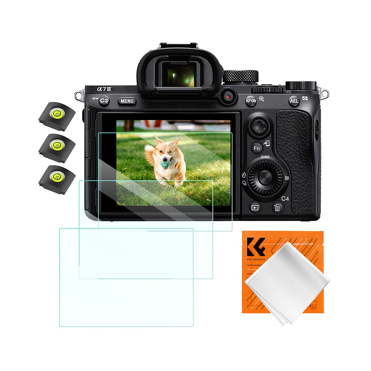 K&F Concept (SKU.2194) 3 Piece Pack Screen Protector for Sony A9, A7III, A7R II, 7II, 7S II, A9II, A7R III, A1, RX1R, RX1, RX10IV, A7C , A7S III, A7R IV, RX10 III, RX10 II, RX10, RX100 V, RX100 VA, RX100 IV, RX100II, RX100 1